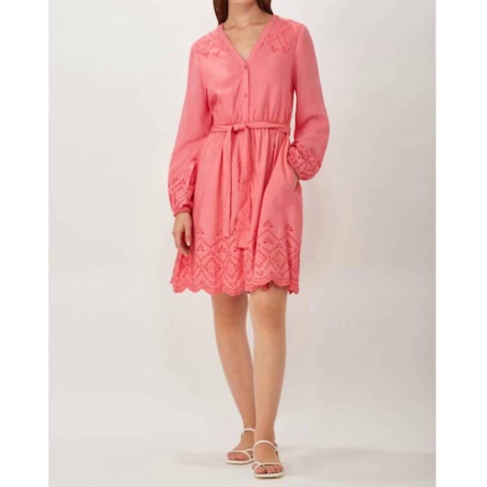 NEW ECRU eyelet dress in summer pink